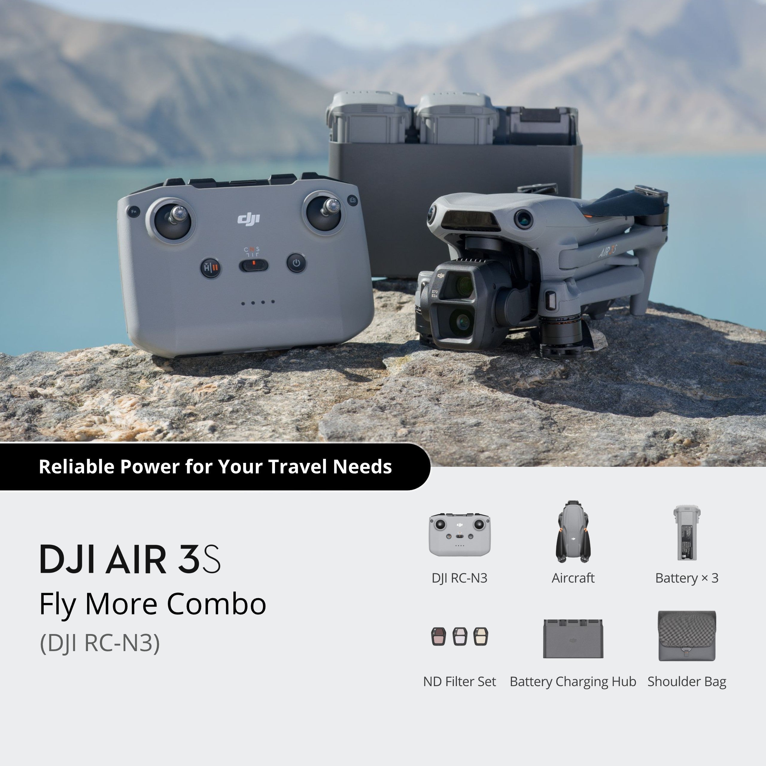 DJI Air 3S Fly More Combo with RC-N3 Controller